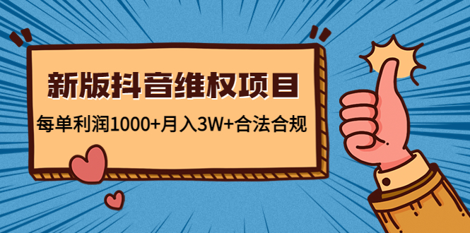 新版抖音维全项目：每单利润1000+月入3W+合法合规！-小哥找项目网创