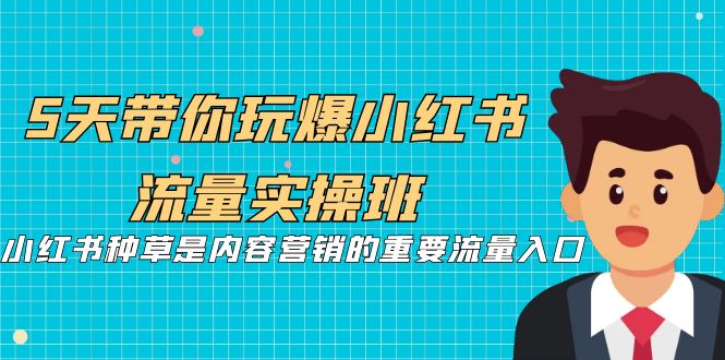 5天带你玩爆小红书流量实操班，小红书种草是内容营销的重要流量入口-小哥找项目网创