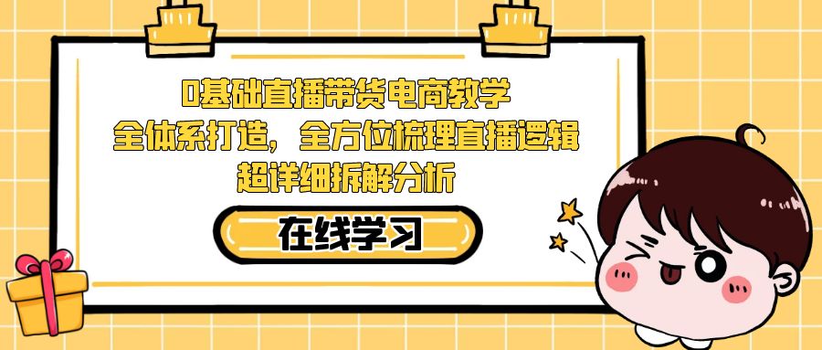 0基础直播带货电商教学：全体系打造，全方位梳理直播逻辑，超详细拆解分析-小哥找项目网创