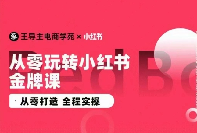 王导主·小红书电商运营实操课，​从零打造  全程实操-小哥找项目网创