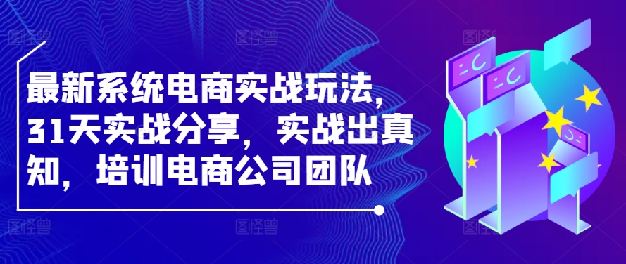 最新系统电商实战玩法，31天实战分享，实战出真知，培训电商公司团队-小哥找项目网创