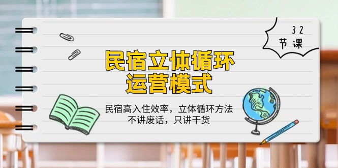 （10284期）民宿 立体循环运营模式：民宿高入住效率，立体循环方法，只讲干货（32节）-小哥找项目网创