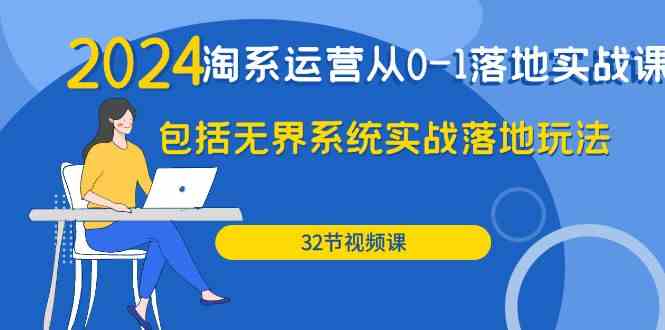 2024淘系运营从0-1落地实战课：包括无界系统实战落地玩法（32节）-小哥找项目网创