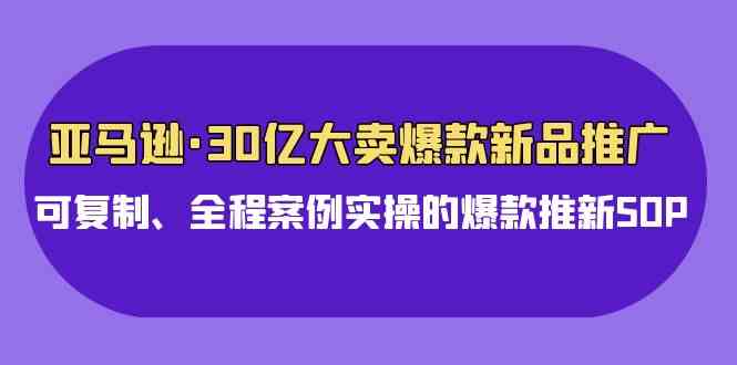 （9944期）亚马逊30亿·大卖爆款新品推广，可复制、全程案例实操的爆款推新SOP-小哥找项目网创