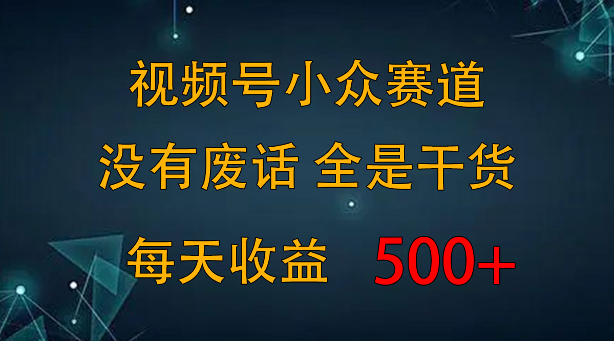 2024视频号新手攻略，今日话题赛道带你日赚300+-小哥找项目网创