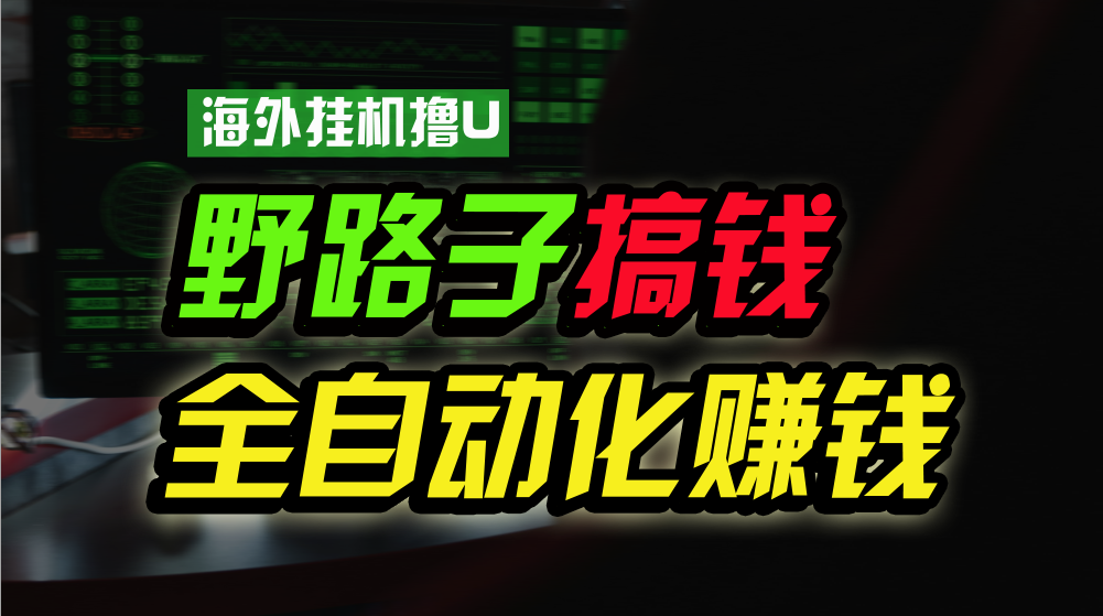 海外挂机撸U新平台，日赚15美元，全程无人值守，可批量放大，工作室内部项目！-小哥找项目网创