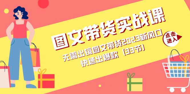 图文带货实战课：无需出镜图文带货2023新风口，快速出爆款（33节）-小哥找项目网创