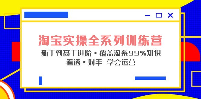 淘宝实操全系列训练营 新手到高手进阶·覆盖·99%知识 看透·对手 学会运营-小哥找项目网创