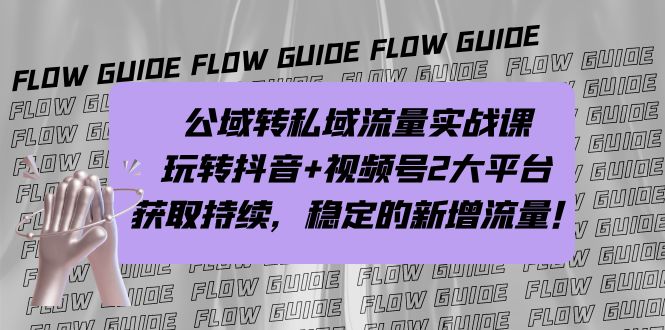 公域转私域流量实战课，玩转抖音+视频号2大平台，获取持续，稳定的新增流量-小哥找项目网创