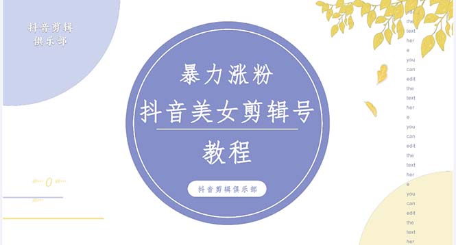 抖音快手暴力涨粉美女混剪视频教程 百分百过原创图片教程 附带违规申诉方法-小哥找项目网创