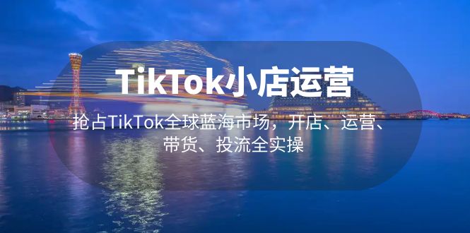 TikTok小店运营 抢占TikTok全球蓝海市场，开店、运营、带货、投流全实操-小哥找项目网创