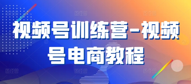 视频号训练营-视频号电商教程-小哥找项目网创