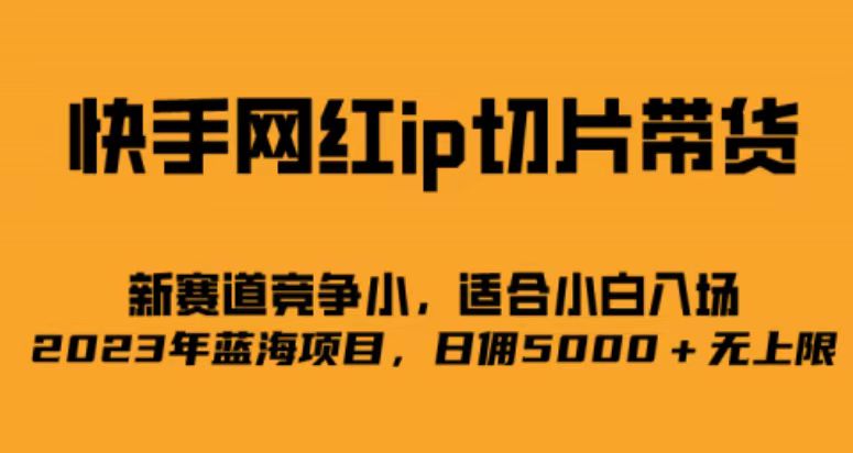 快手网红ip切片新赛道，竞争小事，适合小白 2023蓝海项目-小哥找项目网创