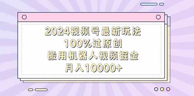 （9151期）2024视频号最新玩法，100%过原创，搬用机器人视频掘金，月入10000+-小哥找项目网创