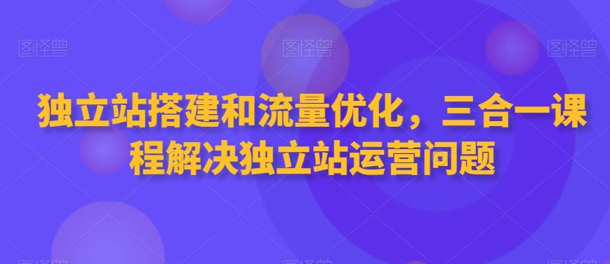 独立站搭建和流量优化，三合一课程解决独立站运营问题-小哥找项目网创