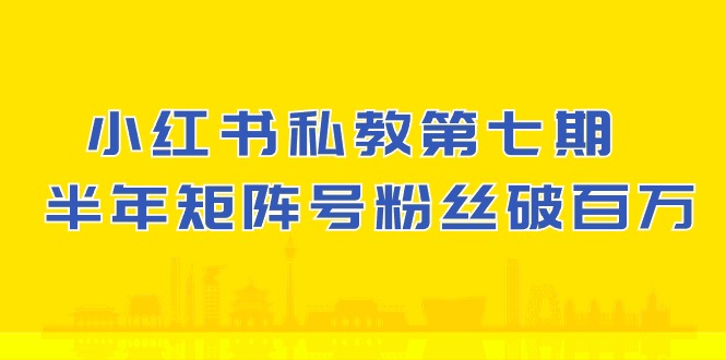 小红书私教第七期，小红书90天涨粉18w，1周涨粉破万 半年矩阵号粉丝破百万-小哥找项目网创