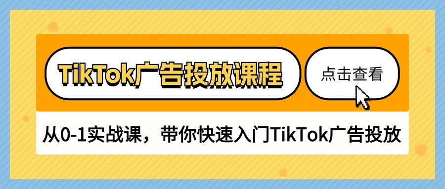 （10731期）TikTok广告投放课程，从0-1实战课，带你快速入门TikTok广告投放（30节课）-小哥找项目网创