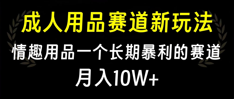 大人用品赛道新玩法，情趣用品一个长期暴利的赛道，月入10W+-小哥找项目网创