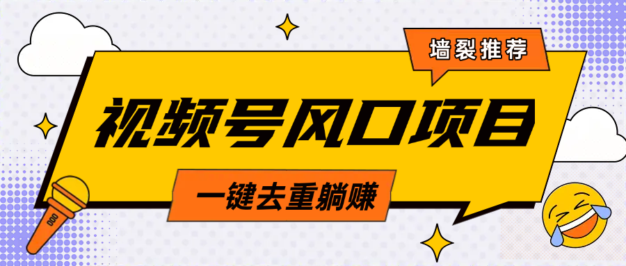 视频号风口蓝海项目，中老年人的流量密码，简单无脑，一键去重，轻松月入过万-小哥找项目网创