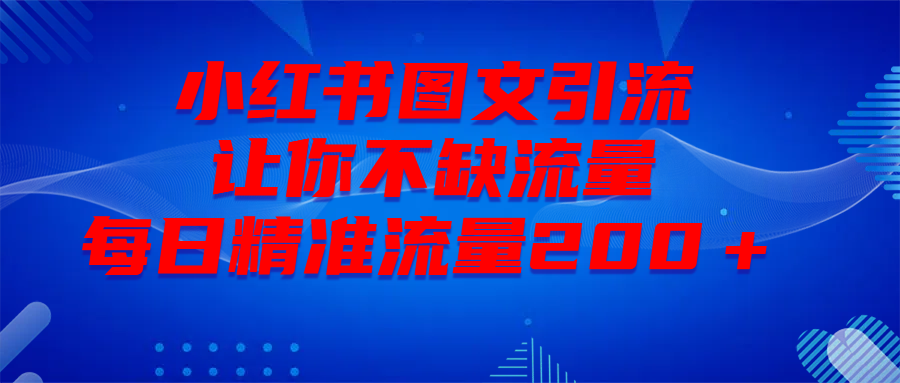 最新！小红书图文引流，全面解析日引300私域流量，是怎样做到的！-小哥找项目网创